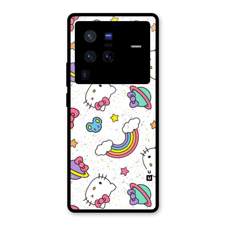 Rainbow Kit Tee Glass Back Case for Vivo X80 Pro