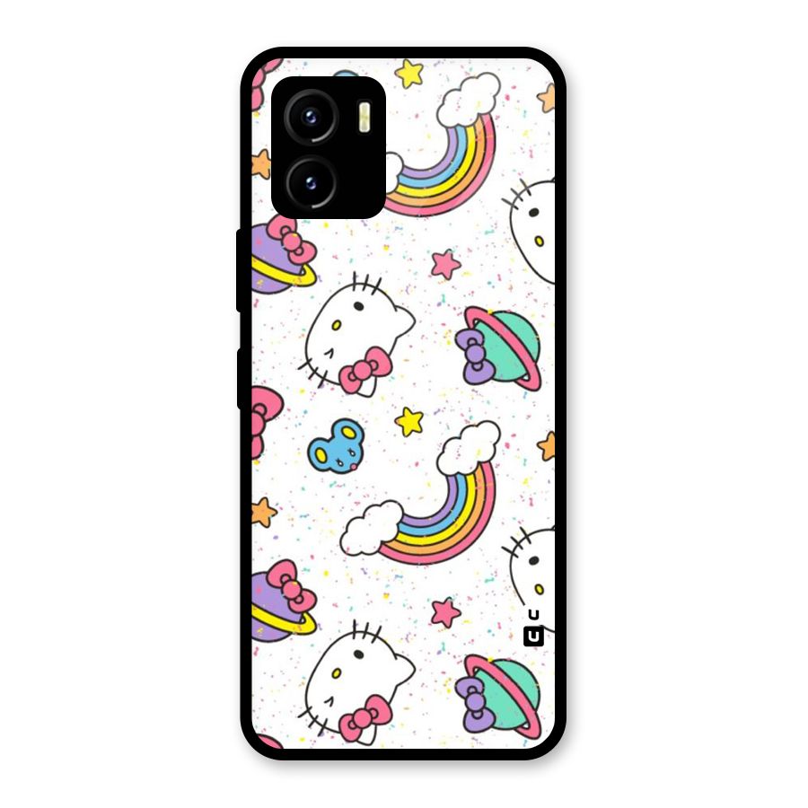 Rainbow Kit Tee Glass Back Case for Vivo Y15s