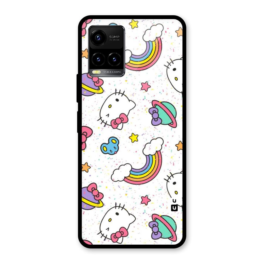 Rainbow Kit Tee Glass Back Case for Vivo Y21T
