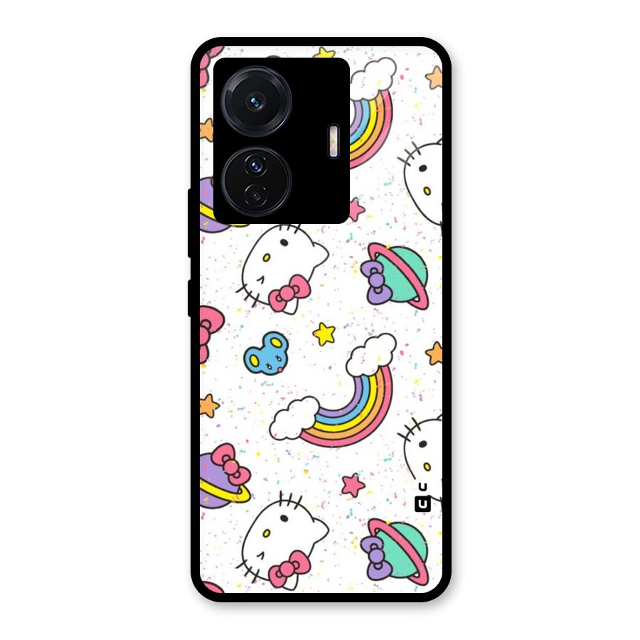Rainbow Kit Tee Glass Back Case for Vivo iQOO Z6 Pro