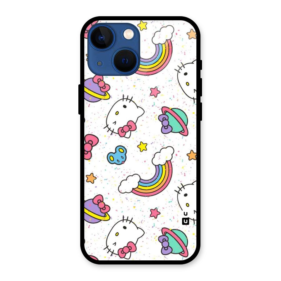 Rainbow Kit Tee Glass Back Case for iPhone 13 Mini