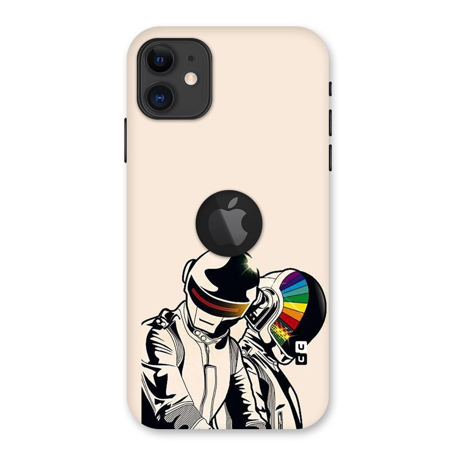 Rainbow Radio Back Case for iPhone 11 Logo Cut