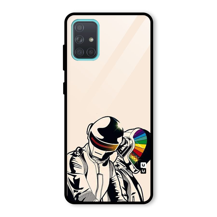 Rainbow Radio Glass Back Case for Galaxy A71