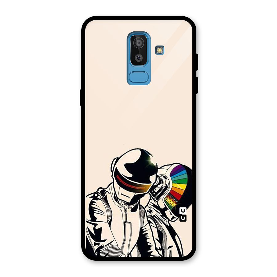 Rainbow Radio Glass Back Case for Galaxy J8