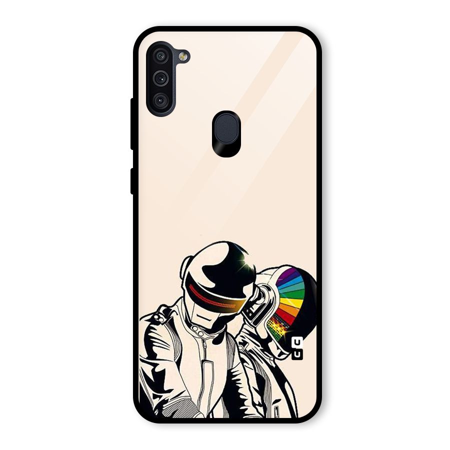 Rainbow Radio Glass Back Case for Galaxy M11