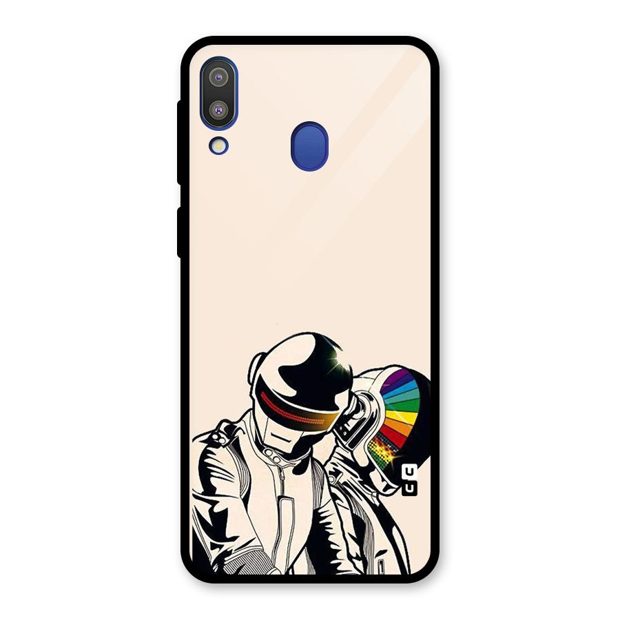 Rainbow Radio Glass Back Case for Galaxy M20
