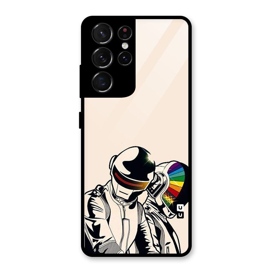 Rainbow Radio Glass Back Case for Galaxy S21 Ultra 5G