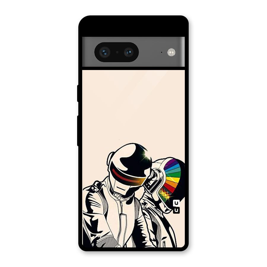 Rainbow Radio Glass Back Case for Google Pixel 7