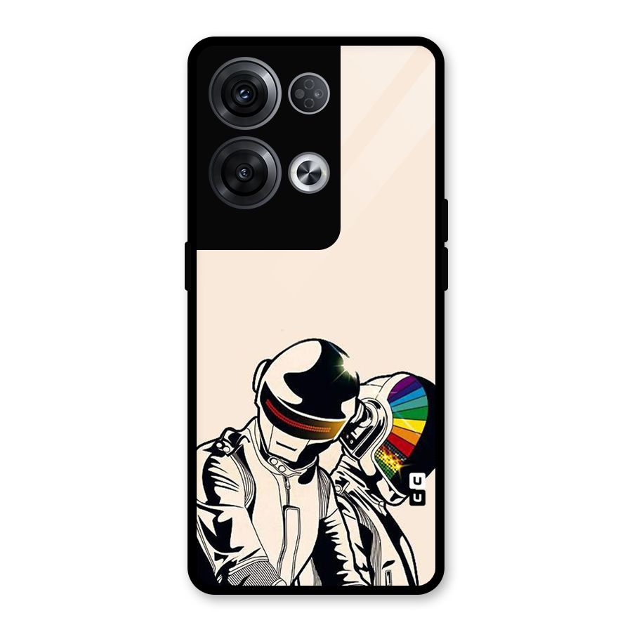 Rainbow Radio Glass Back Case for Oppo Reno8 Pro 5G