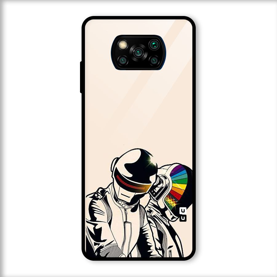 Rainbow Radio Glass Back Case for Poco X3