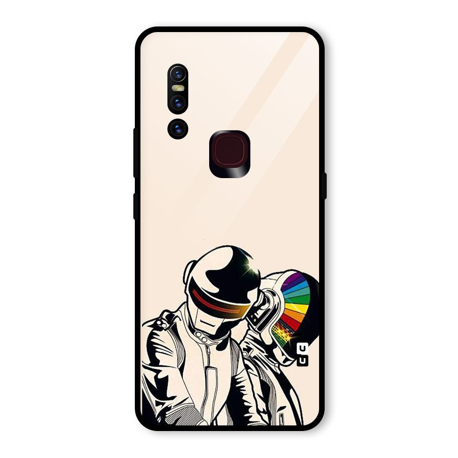 Rainbow Radio Glass Back Case for Vivo V15