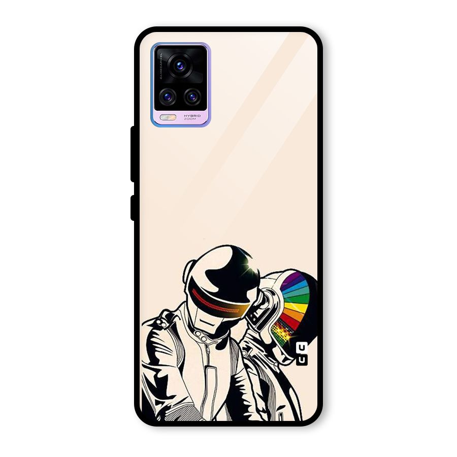 Rainbow Radio Glass Back Case for Vivo V20 Pro