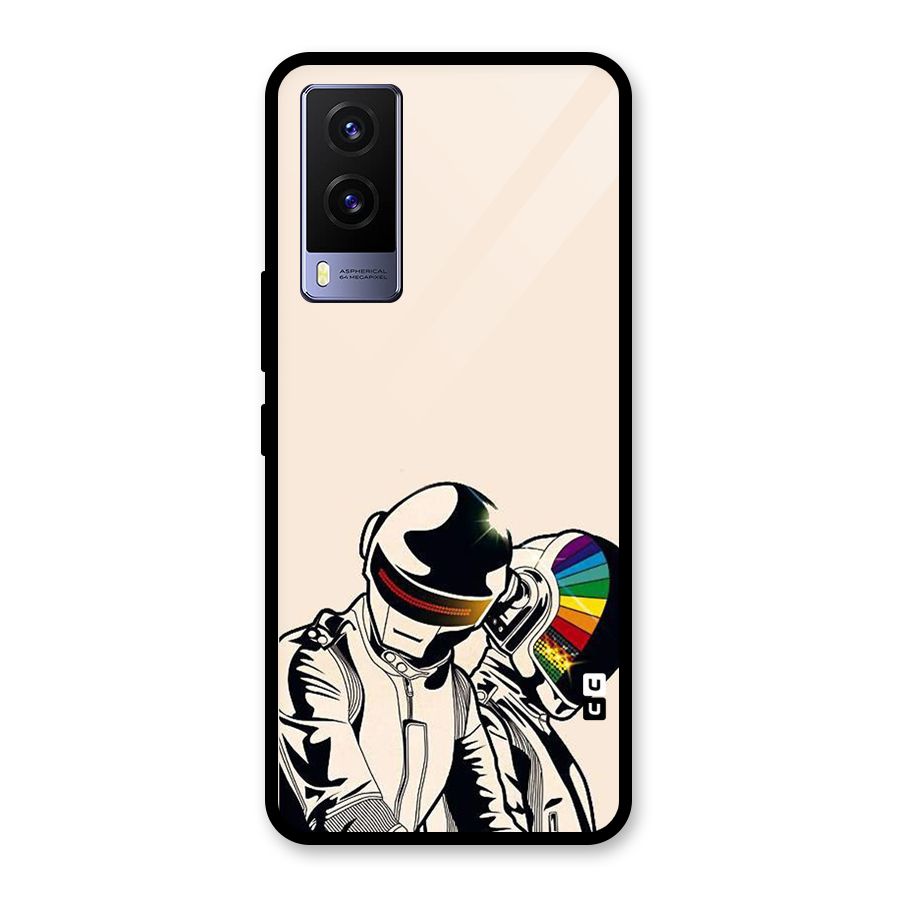 Rainbow Radio Glass Back Case for Vivo V21e 5G