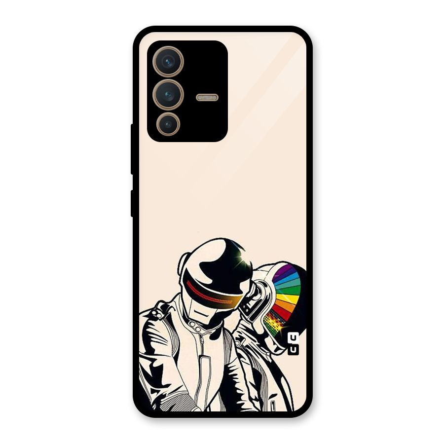 Rainbow Radio Glass Back Case for Vivo V23 5G