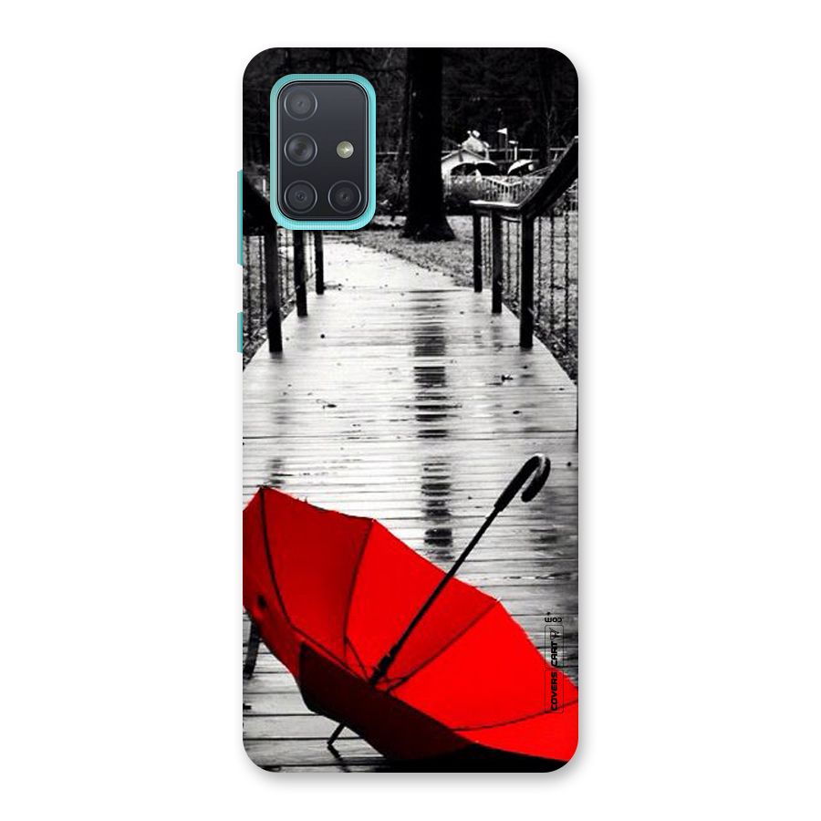Rainy Red Umbrella Back Case for Galaxy A71
