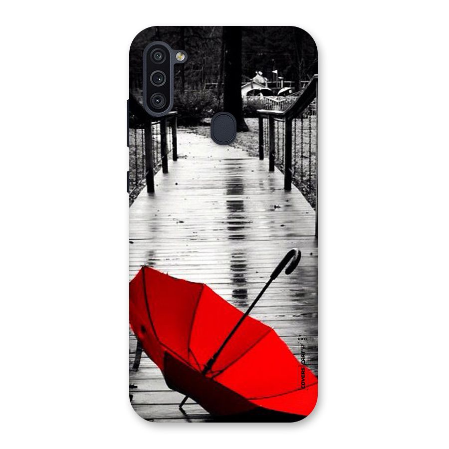 Rainy Red Umbrella Back Case for Galaxy M11