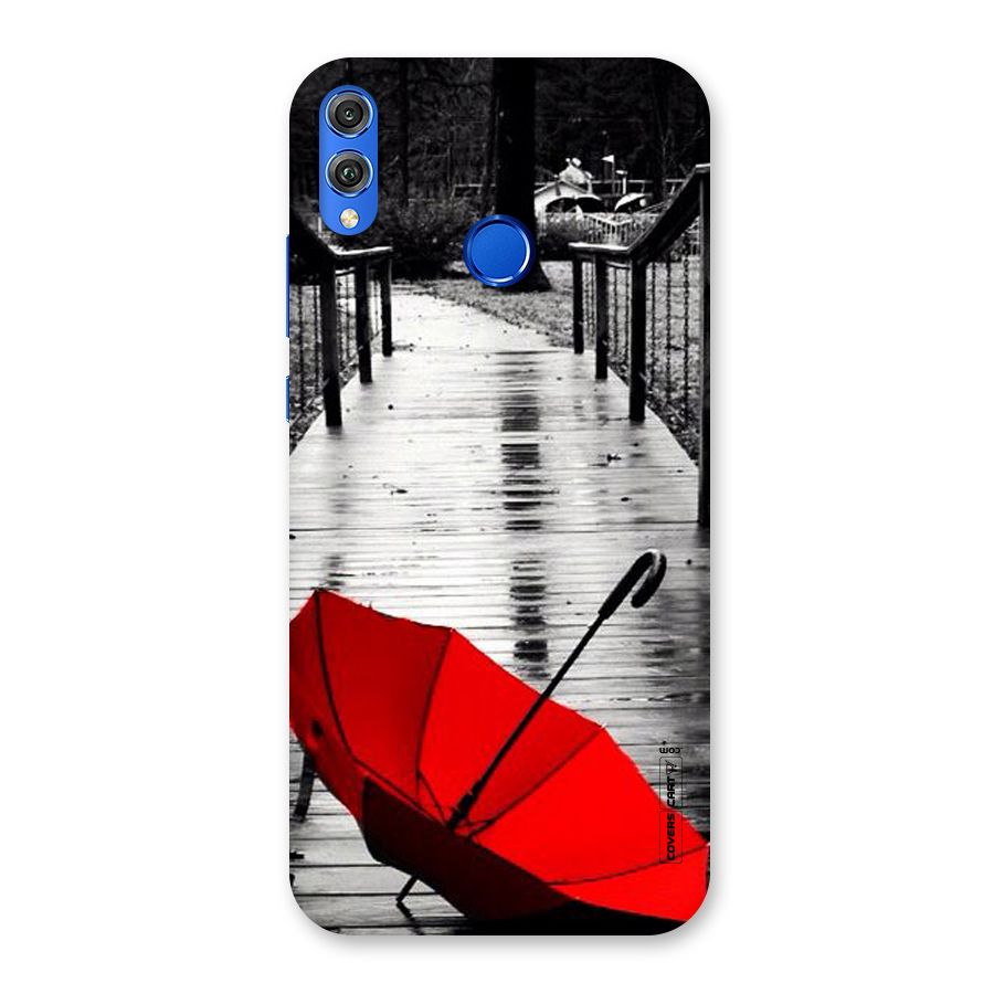 Rainy Red Umbrella Back Case for Honor 8X