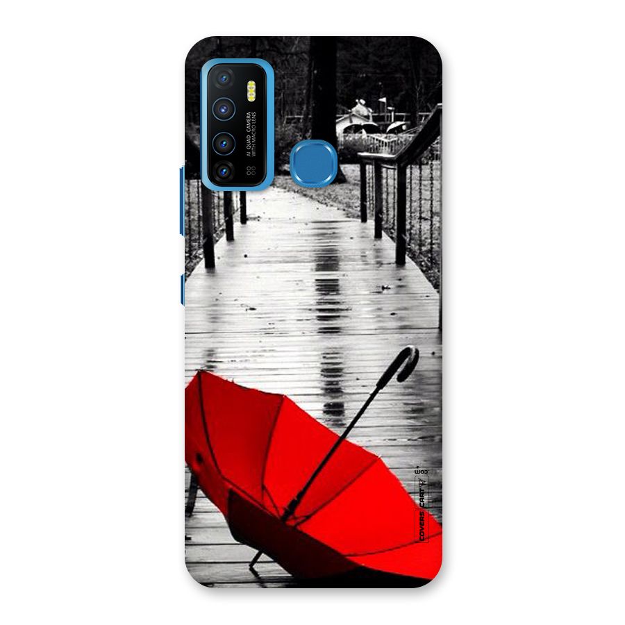 Rainy Red Umbrella Back Case for Infinix Hot 9