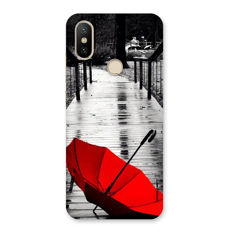 Rainy Red Umbrella Back Case for Mi A2
