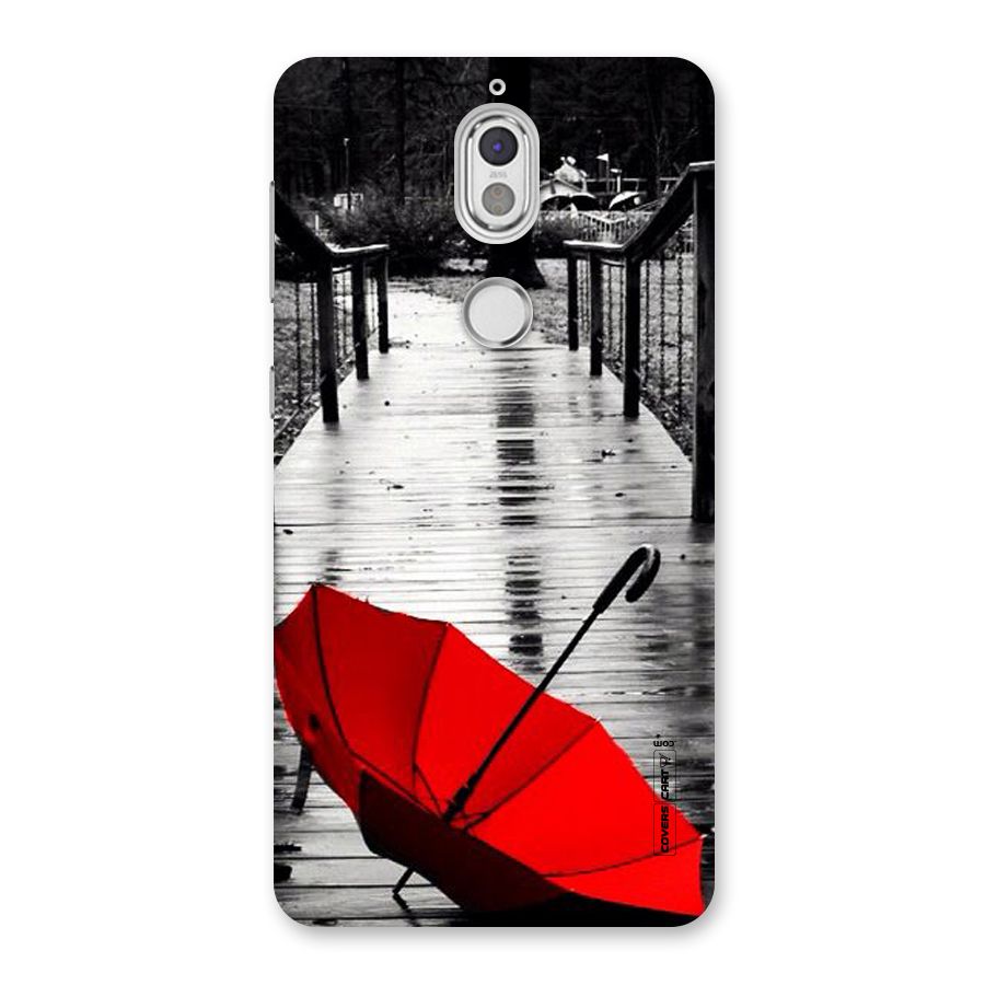 Rainy Red Umbrella Back Case for Nokia 7