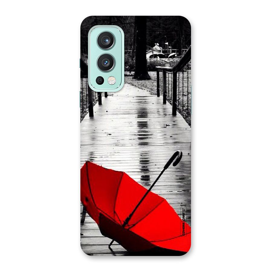 Rainy Red Umbrella Back Case for OnePlus Nord 2 5G