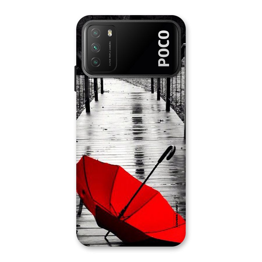 Rainy Red Umbrella Back Case for Poco M3