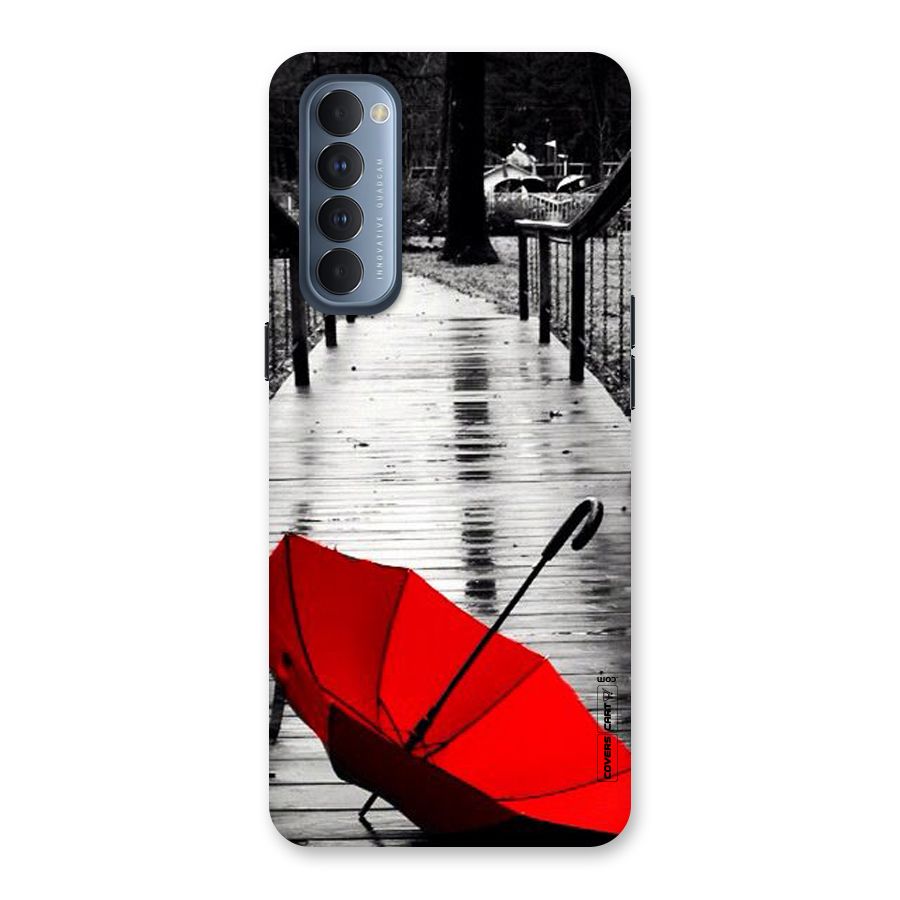 Rainy Red Umbrella Back Case for Reno4 Pro