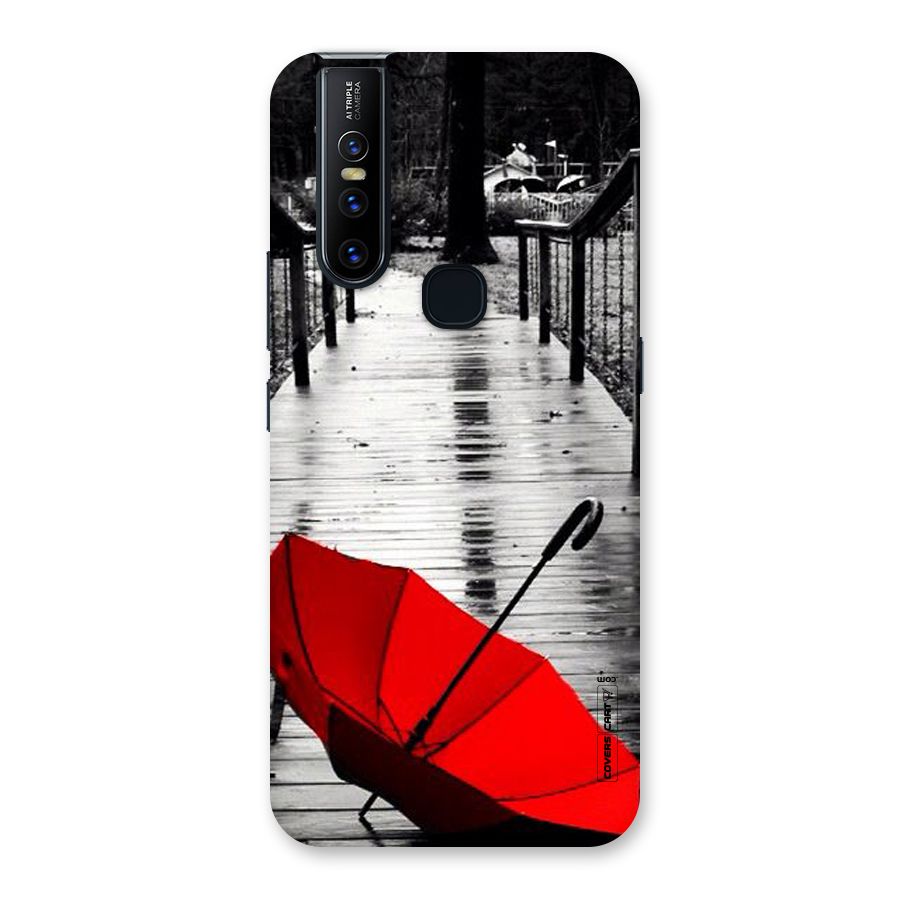 Rainy Red Umbrella Back Case for Vivo V15