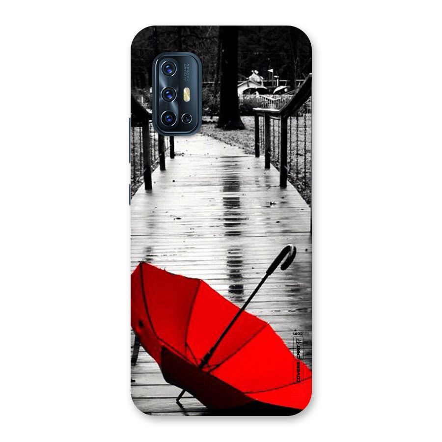 Rainy Red Umbrella Back Case for Vivo V17