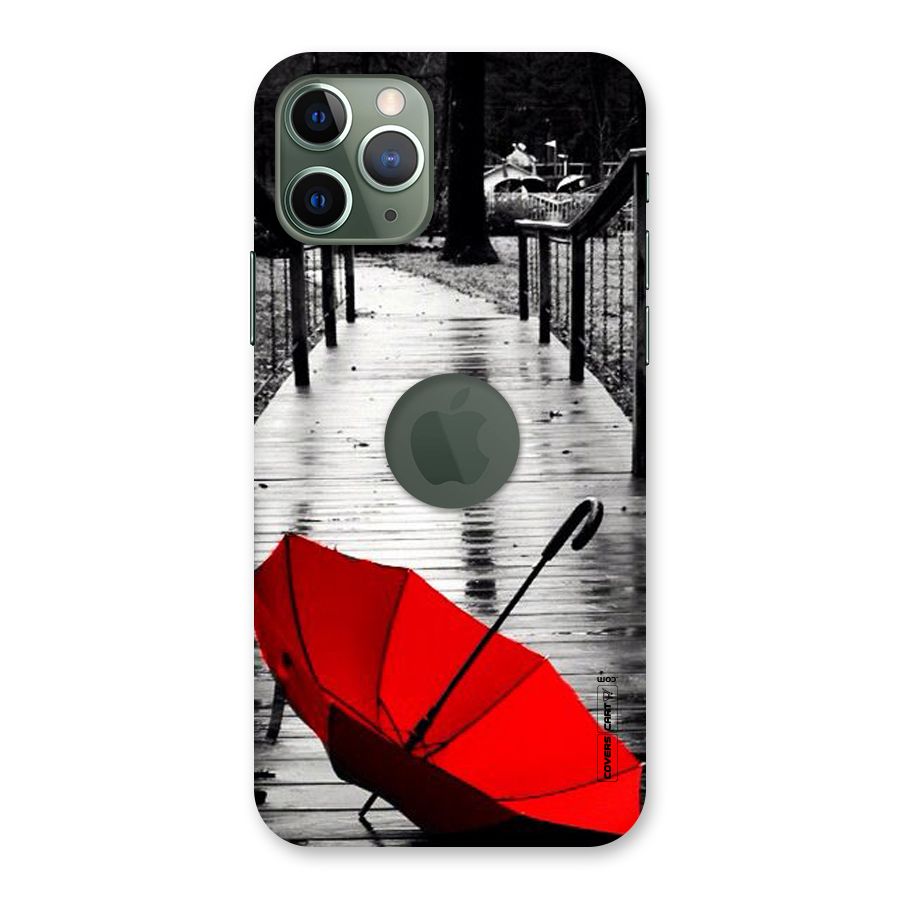 Rainy Red Umbrella Back Case for iPhone 11 Pro Logo  Cut