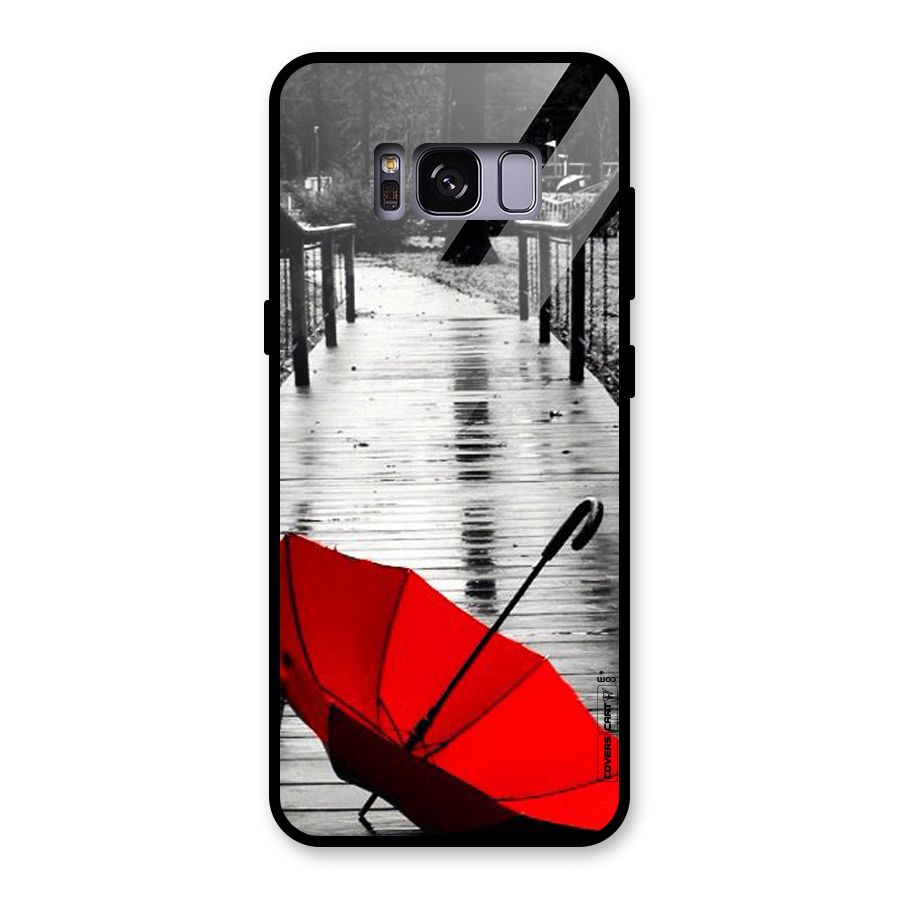 Rainy Red Umbrella Glass Back Case for Galaxy S8