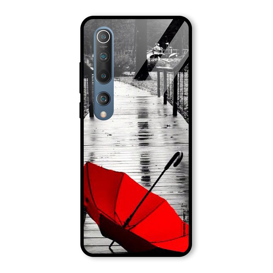 Rainy Red Umbrella Glass Back Case for Mi 10