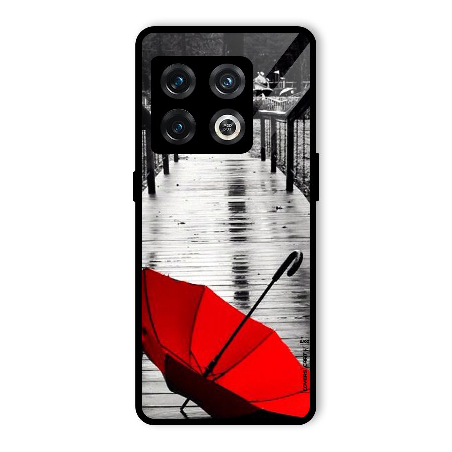 Rainy Red Umbrella Glass Back Case for OnePlus 10 Pro 5G