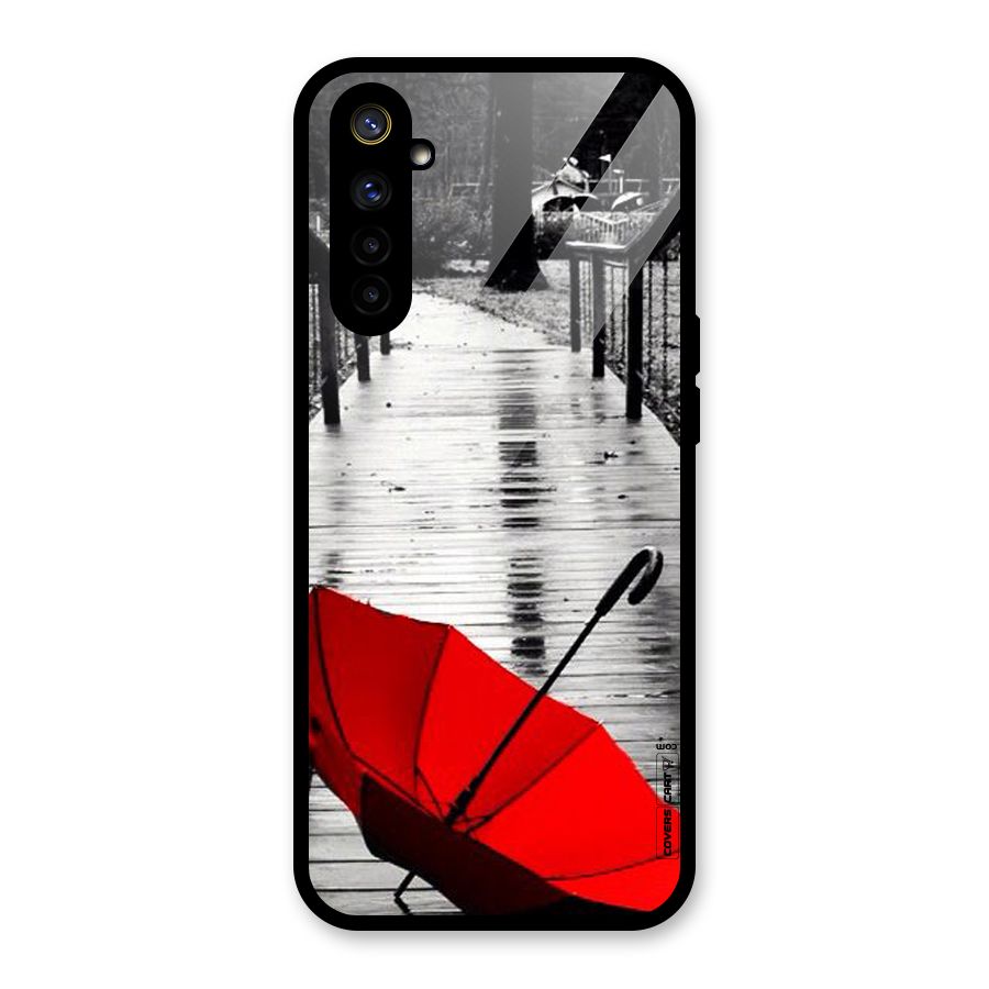 Rainy Red Umbrella Glass Back Case for Realme 6i