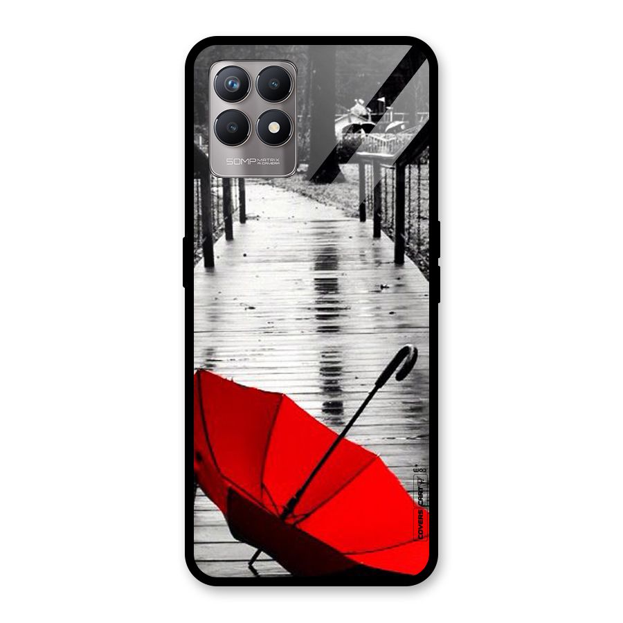Rainy Red Umbrella Glass Back Case for Realme Narzo 50