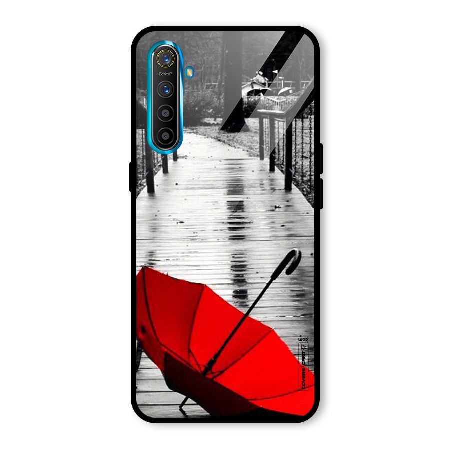 Rainy Red Umbrella Glass Back Case for Realme X2