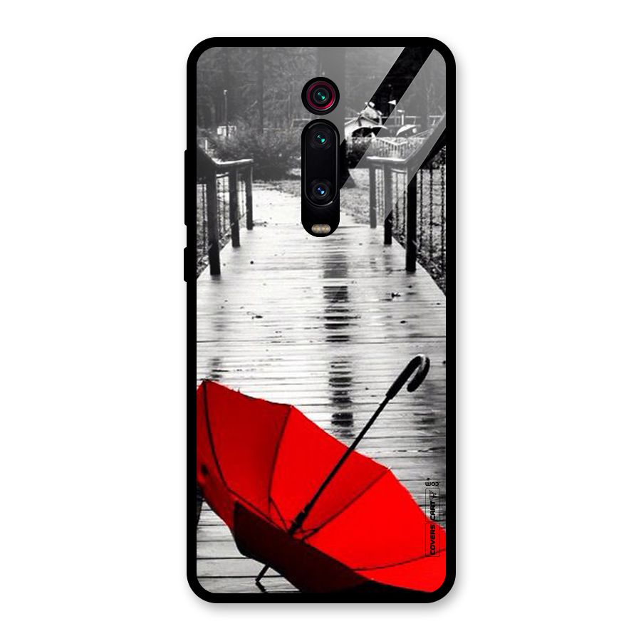 Rainy Red Umbrella Glass Back Case for Redmi K20