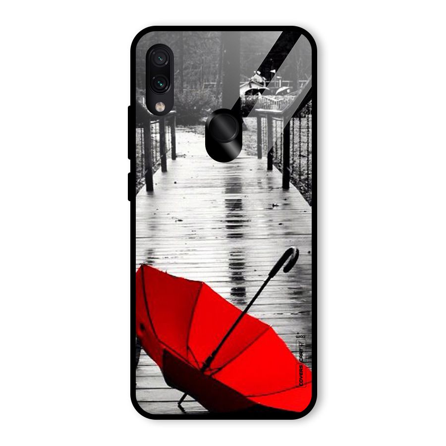 Rainy Red Umbrella Glass Back Case for Redmi Note 7S