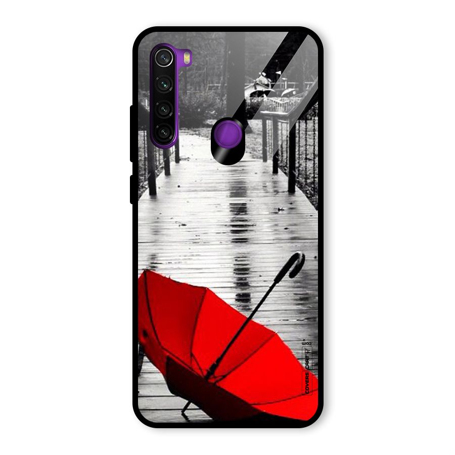Rainy Red Umbrella Glass Back Case for Redmi Note 8