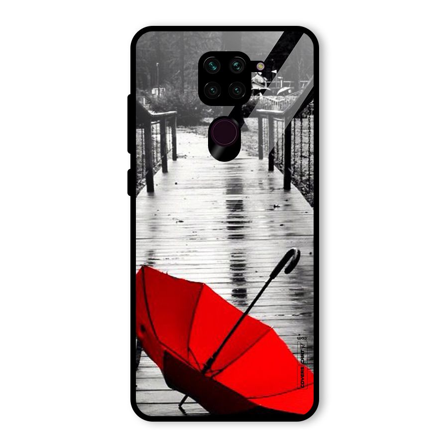 Rainy Red Umbrella Glass Back Case for Redmi Note 9