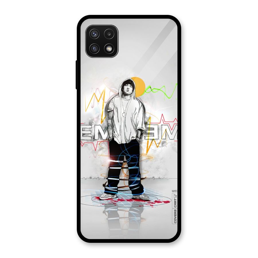 Rap King Eminem Glass Back Case for Galaxy A22 5G