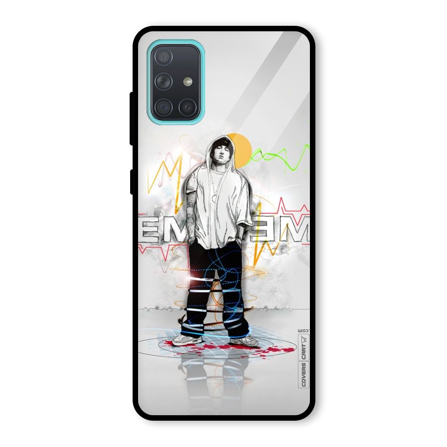 Rap King Eminem Glass Back Case for Galaxy A71