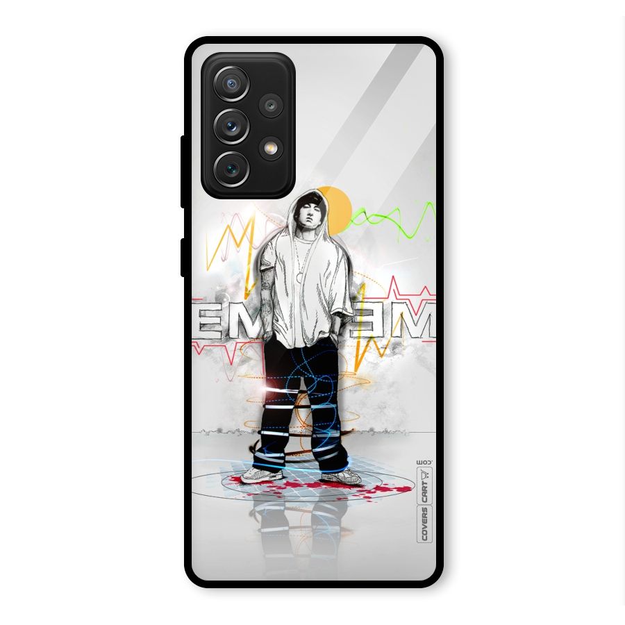 Rap King Eminem Glass Back Case for Galaxy A72