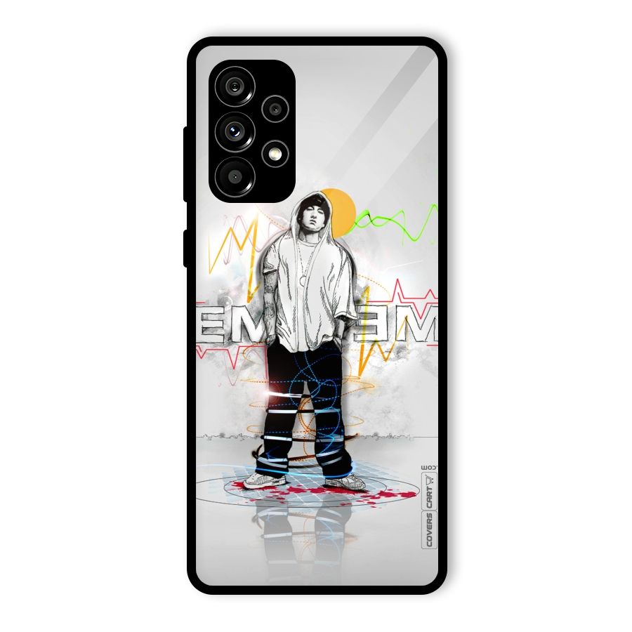 Rap King Eminem Glass Back Case for Galaxy A73 5G