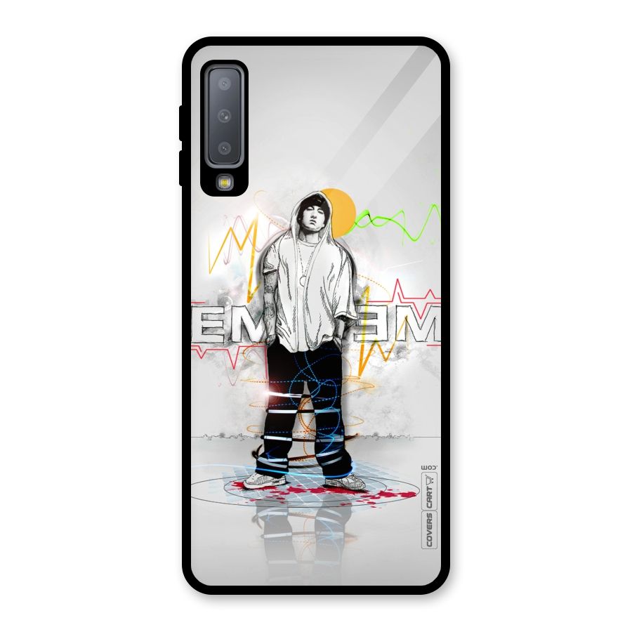 Rap King Eminem Glass Back Case for Galaxy A7 (2018)