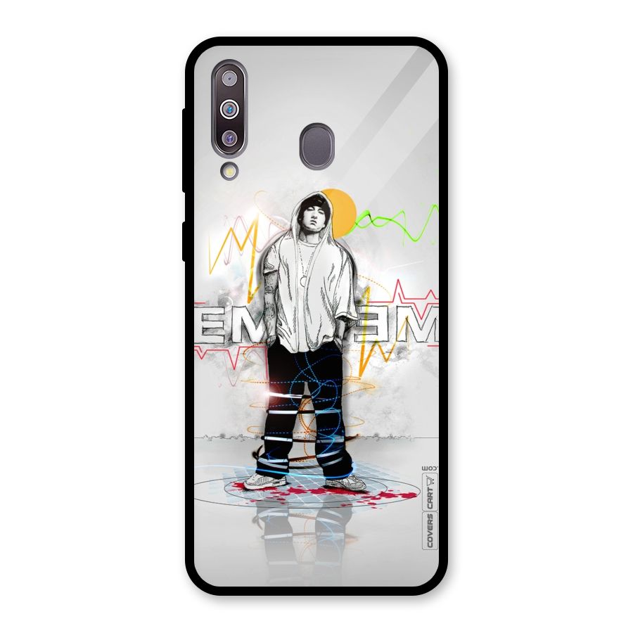 Rap King Eminem Glass Back Case for Galaxy M30