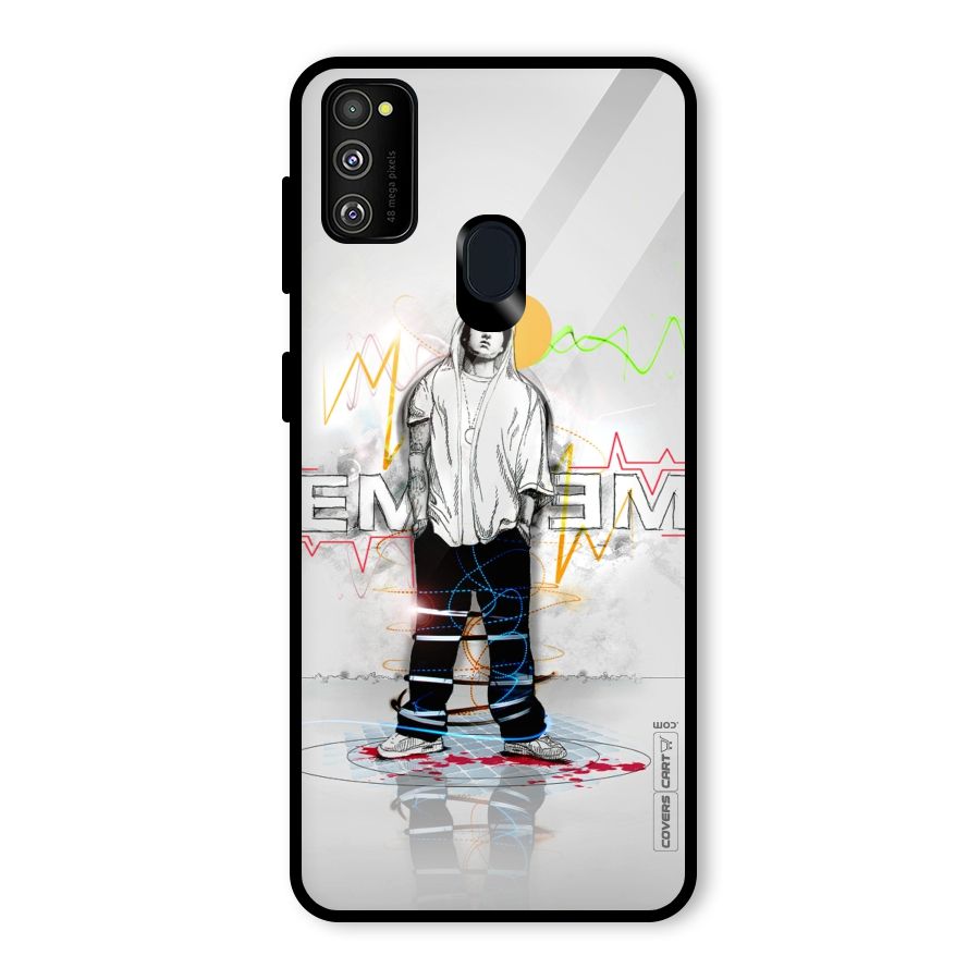 Rap King Eminem Glass Back Case for Galaxy M30s