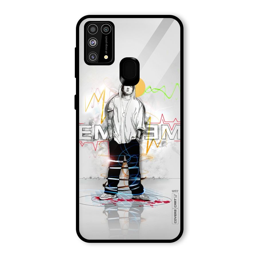 Rap King Eminem Glass Back Case for Galaxy M31