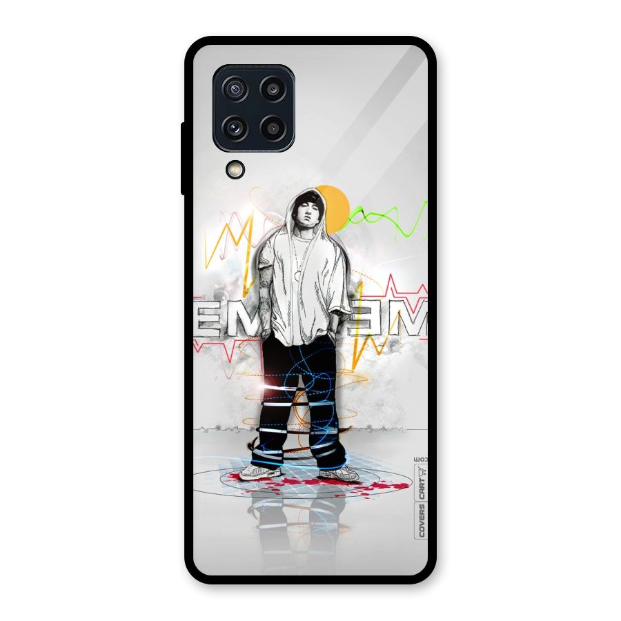 Rap King Eminem Glass Back Case for Galaxy M32