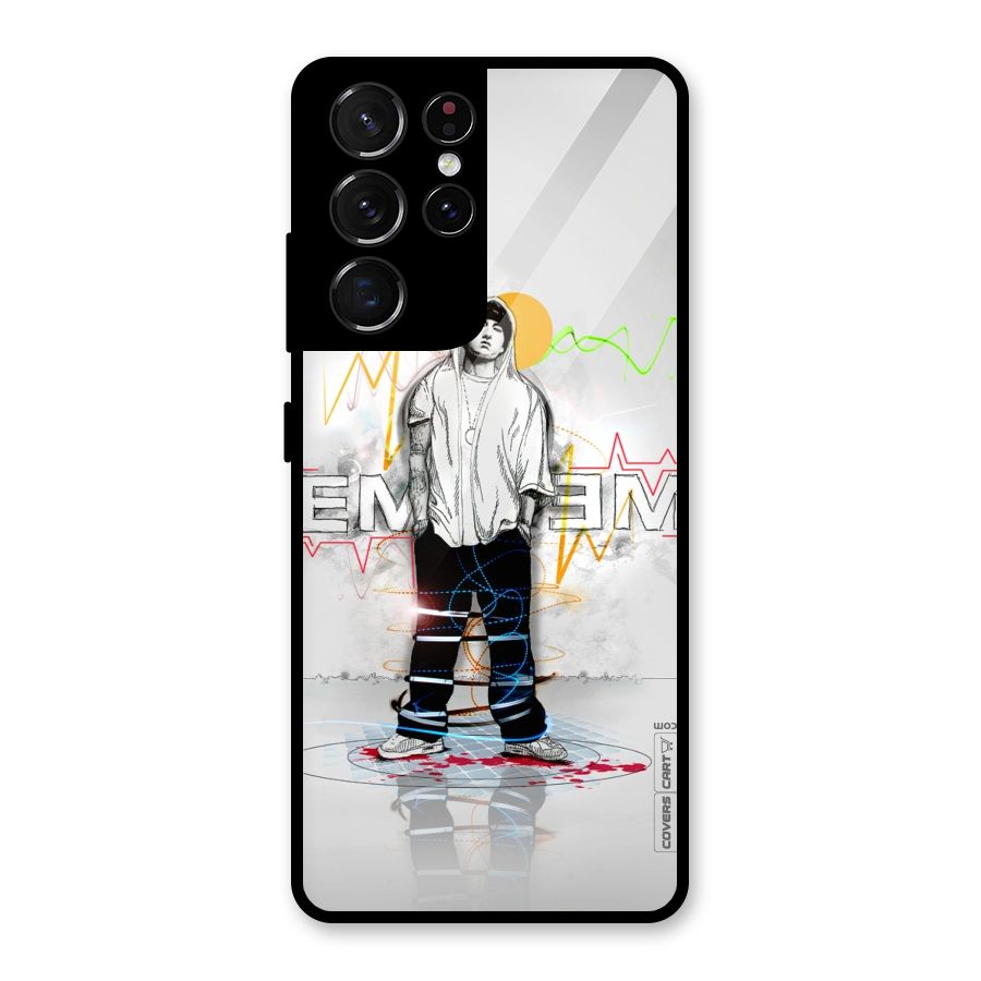 Rap King Eminem Glass Back Case for Galaxy S21 Ultra 5G